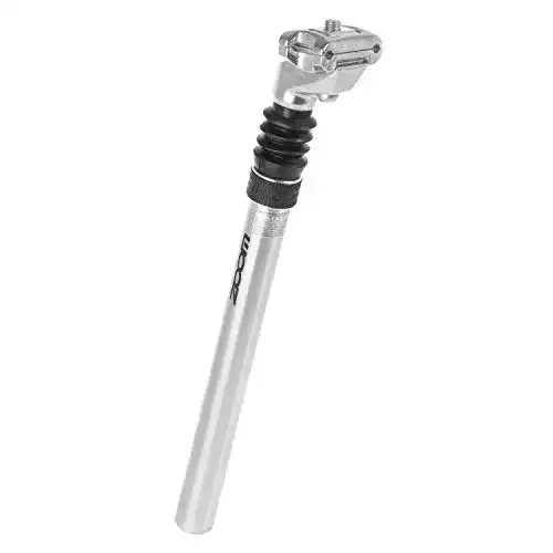 Zoom gefederte Sattelstütze 350 x 27,2 mm in Silber