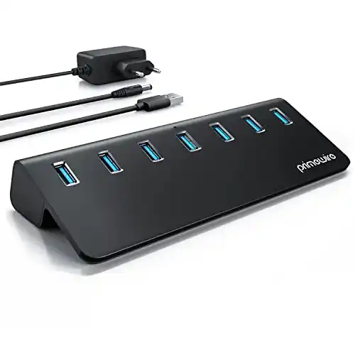 USB Hub 7 Port mit Netzteil und USB 3.2 Gen.2 Unterstützung