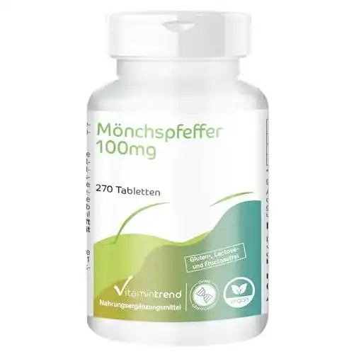 Mönchspfeffer Extrakt 100mg mit Zink – 270 Tabletten vegan