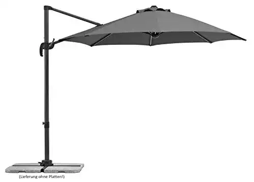 Schneider Ampelschirm Rhodos Blacklight 300 cm rund, anthrazit