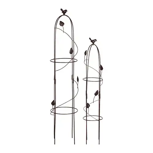 Rankgitter Metall VERDOBA Obelisk 2er-Set für Pflanzen