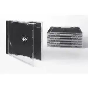 CD-Hüllen Tillmann Media Jewelcase für 1 CD/DVD, schwarzes Tray, 300 Stück