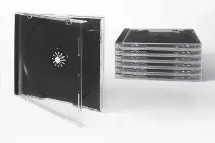 CD-Hüllen Tillmann Media Jewelcase für 1 CD/DVD, schwarzes Tray, 300 Stück