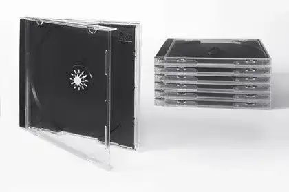 CD-Hüllen Tillmann Media Jewelcase für 1 CD/DVD, schwarzes Tray, 300 Stück