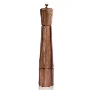 Pfeffermühle Deroteno groß aus Akazienholz und Edelstahl, verstellbar