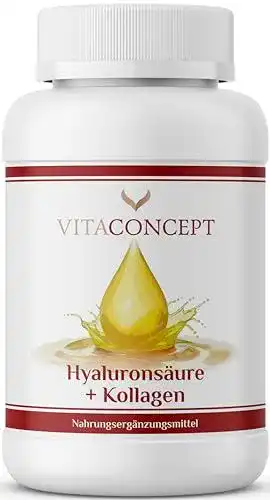 Hyaluron-Kollagen-Kapseln von Vitaconcept für Anti-Aging