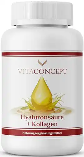 Hyaluron-Kollagen-Kapseln von Vitaconcept für Anti-Aging