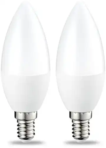 E14 LED Leuchtmittel in Kerzenform von Amazon Basics, Warmweiß, 4.9 W