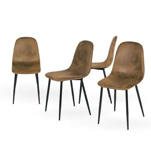 Homy Casa 4er Set Esszimmerstühle im Scandinavian Vintage Stil