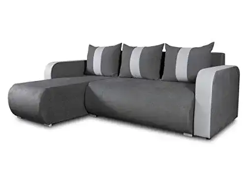 Schlafsofa Ecksofa Rino mit Schlaffunktion und Bettkasten