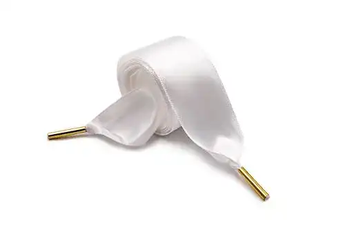 Weiße Satinband-Schnürsenkel für Damen von ZOUIQSS