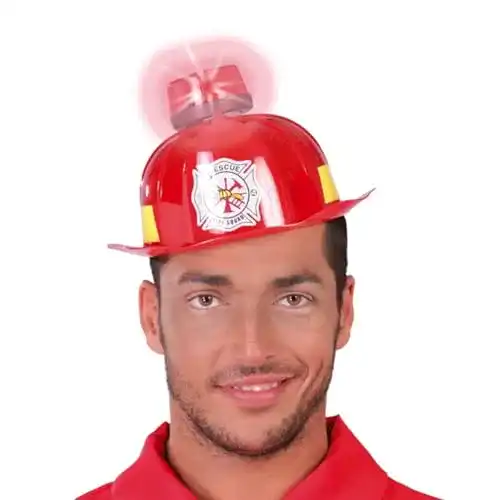 Feuerwehrhelm mit Sirene und Blinklicht für Partys und Kostüme