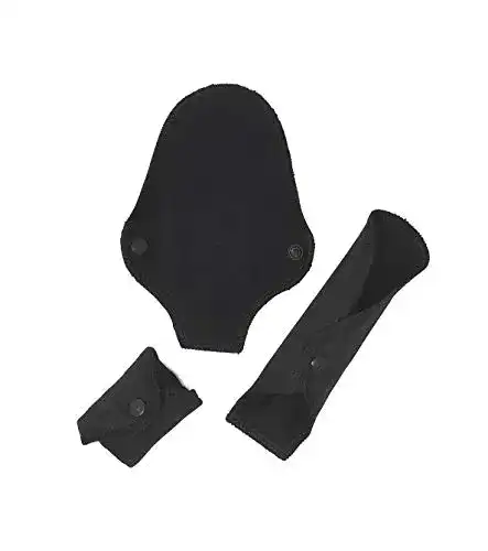 Waschbare Tanga Slipeinlagen von ImseVimse 3er Set in Schwarz