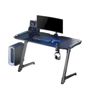 Ultradesk Space XXL Gaming-Schreibtisch mit LED-Beleuchtung und Zubehör