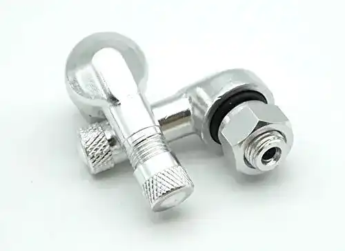Winkelventil für Motorräder aus Aluminium, 2 Stück, 8,3 mm, Silber