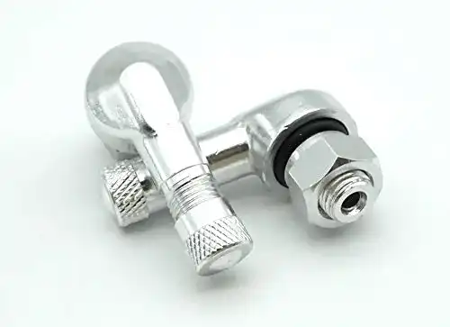 Winkelventil für Motorräder aus Aluminium, 2 Stück, 8,3 mm, Silber