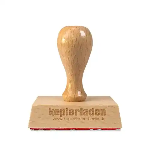 Adressstempel Holzstempel mit Wunschtext und Logo personalisieren