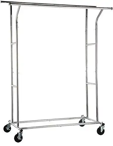 Kleiderständer Amazon Basics, mit 2 Kleiderstangen, Chrom