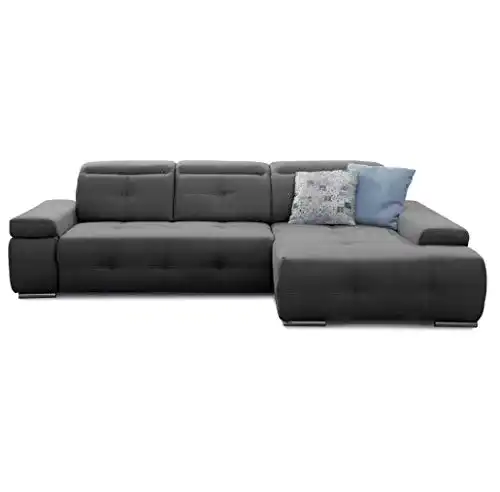 Sofa Cavadore Schlafsofa Mistrel mit XL-Longchair und Eckelement