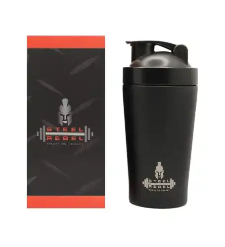 Edelstahl Shaker Steel Rebel – Protein Shaker für Fitness