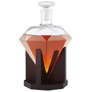 Whisky Karaffe Amavel aus Glas mit Deckel für Whisky, Gin und Rum