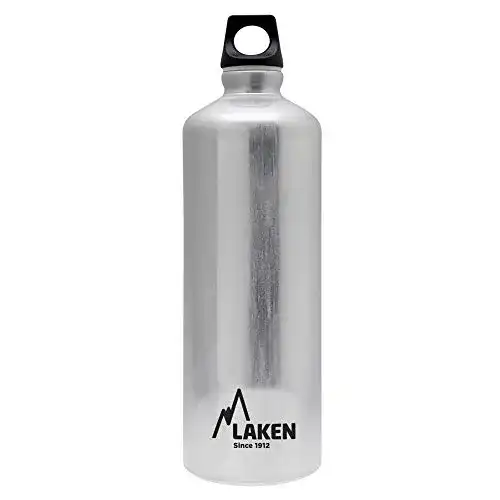 Aluminiumflasche Laken Futura mit Schraubdeckel und Schlaufe, 1L