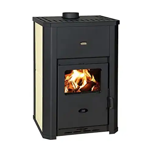 Wasserführender Kaminofen Prity EEK A: WD W24 D in Creme