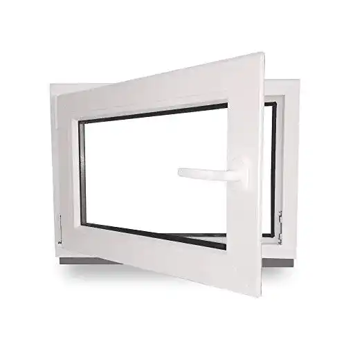 Kellerfenster aus Kunststoff in Weiß, BxH: 60 x 40 cm, 2-fach Verglasung