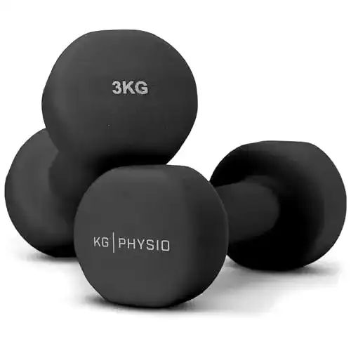 Hanteln 3 kg Neopren Set mit Fitnessposter für effektives Training