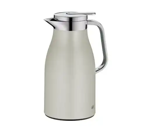 Alfi Isolierkanne Skyline 1,0l in Silber mit Hartglaseinsatz