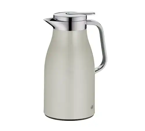 Alfi Isolierkanne Skyline 1,0l in Silber mit Hartglaseinsatz