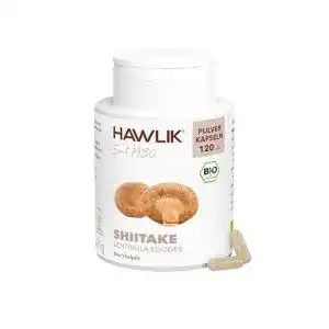 Shiitake Kapseln Hawlik – 120 Kapseln mit Shiitake Pulver