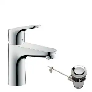 Waschtischarmatur hansgrohe Focus mit Zugstangen-Ablauf