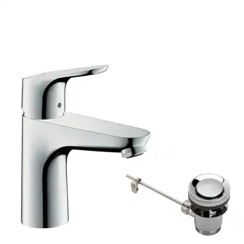 Waschtischarmatur hansgrohe Focus mit Zugstangen-Ablauf