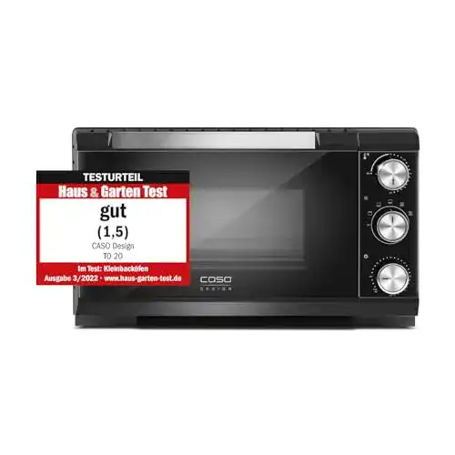 Mini-Backofen 20 Liter Caso TO 20 mit 5-fach Funktionen