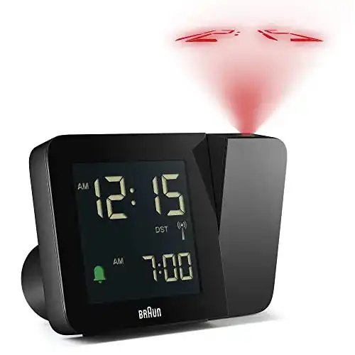 Braun Digitaler Funk Projektionswecker BC15B-DCF mit negativem LCD-Display