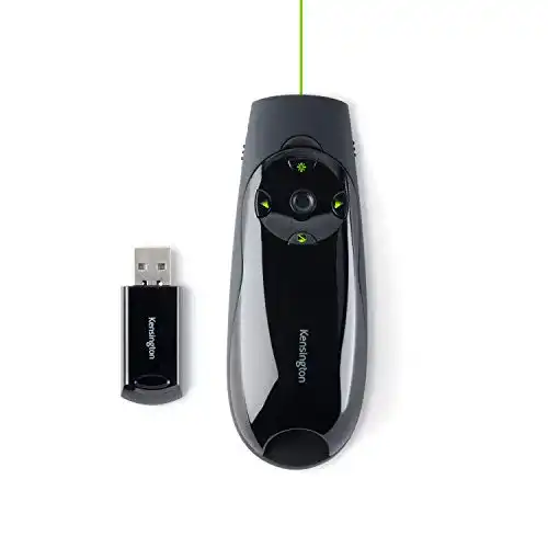Kensington kabelloser Presenter mit grünem Laser und USB-Empfänger