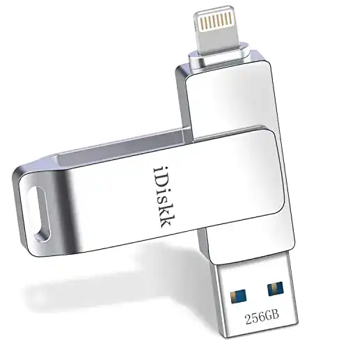 Lightning USB-Stick iDiskk 256 GB MFi-zertifizierter Fotostick