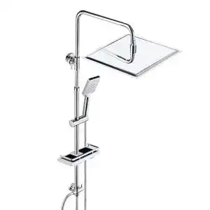 Duschsystem JOHO Edelstahl ohne Armatur – Regendusche in Chrom