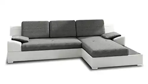 Ecksofa Aldo mit Glasregal und Bettfunktion