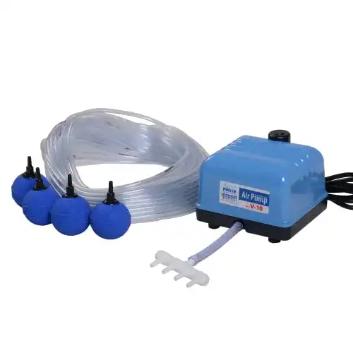 Teichbelüfter AquaForte Hi-Flow V-10 Luftpumpenset mit Zubehör
