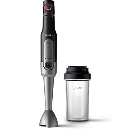 Philips Stabmixer Edelstahl Viva HR2650/90 mit 800W und ToGo Trinkflasche