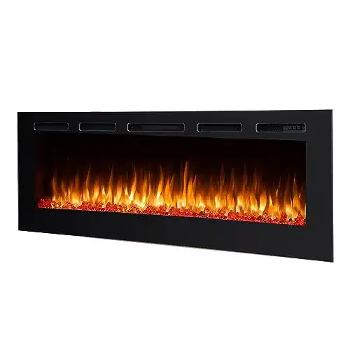 Balderia Elektrokamin Fiamma 68″ Elektrischer Kamin mit 3D-Flammeneffekt