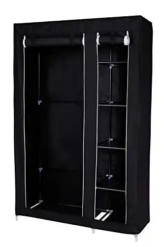 Faltbarer Stoff-Kleiderschrank Dibea 175x110x45 cm