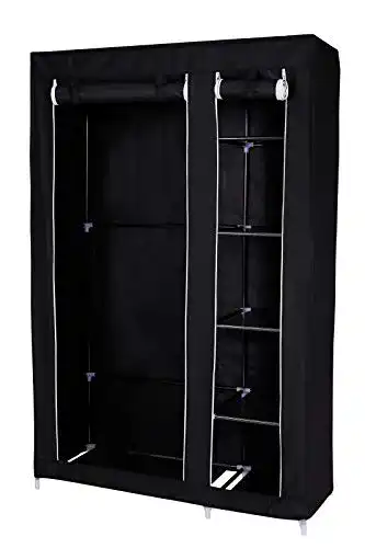 Faltbarer Stoff-Kleiderschrank Dibea 175x110x45 cm