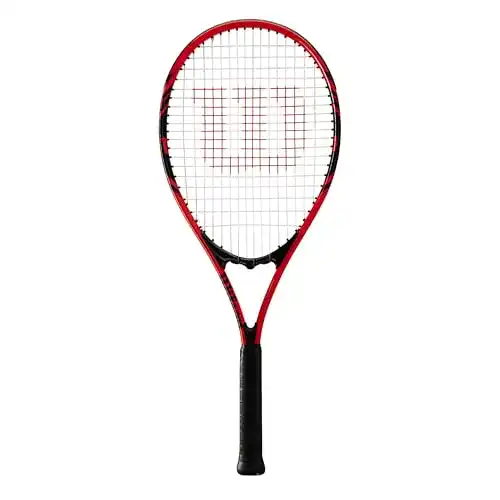 Wilson Tennisschläger für Damen und Herren, Anfänger, Aluminium, Rot/Schwarz