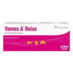 Reisetabletten Vomex A Reise 50 mg Sublingualtabletten 10 Stück