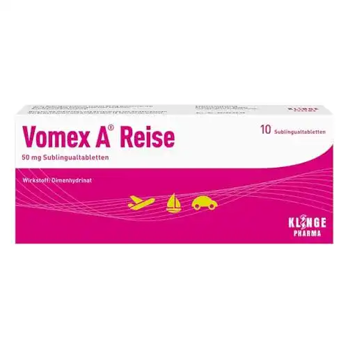 Reisetabletten Vomex A Reise 50 mg Sublingualtabletten 10 Stück