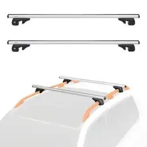 Dachträger Amazon Basics mit Querträger, 132 cm für erhöhte Längsschienen