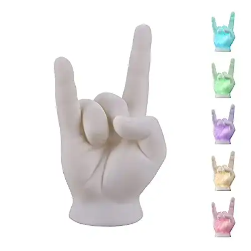 LED Tischleuchte VerdoBa Rock-Faust Akku Lampe in Hand-Design